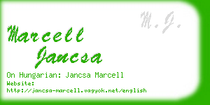 marcell jancsa business card